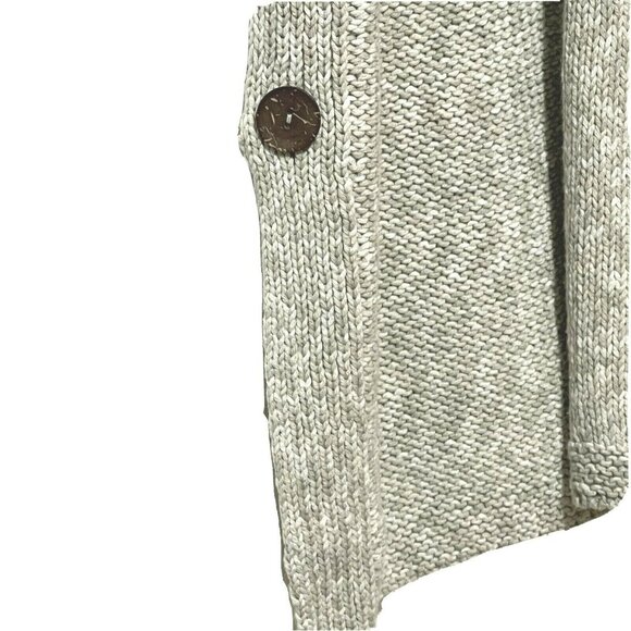 Pure Jill Womens Open Front Gray Knit Kimono Sleeve Cardigan Cotton Sweater M - Picture 3 of 10